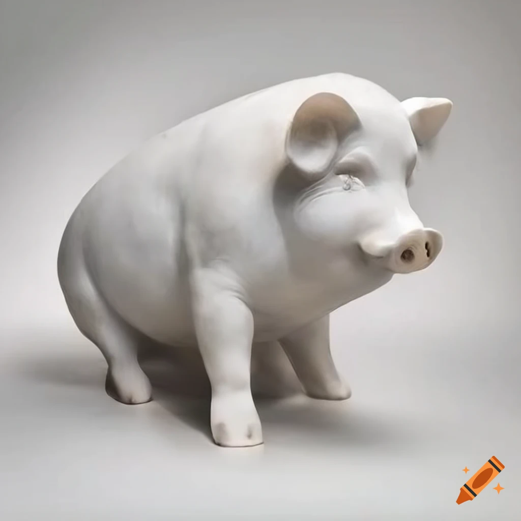Pig statue, marble, greece or rome, white only