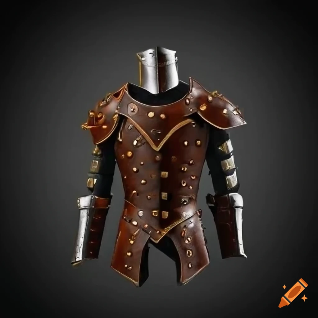 Sun themed studded leather armor, dungeons and dragons on Craiyon