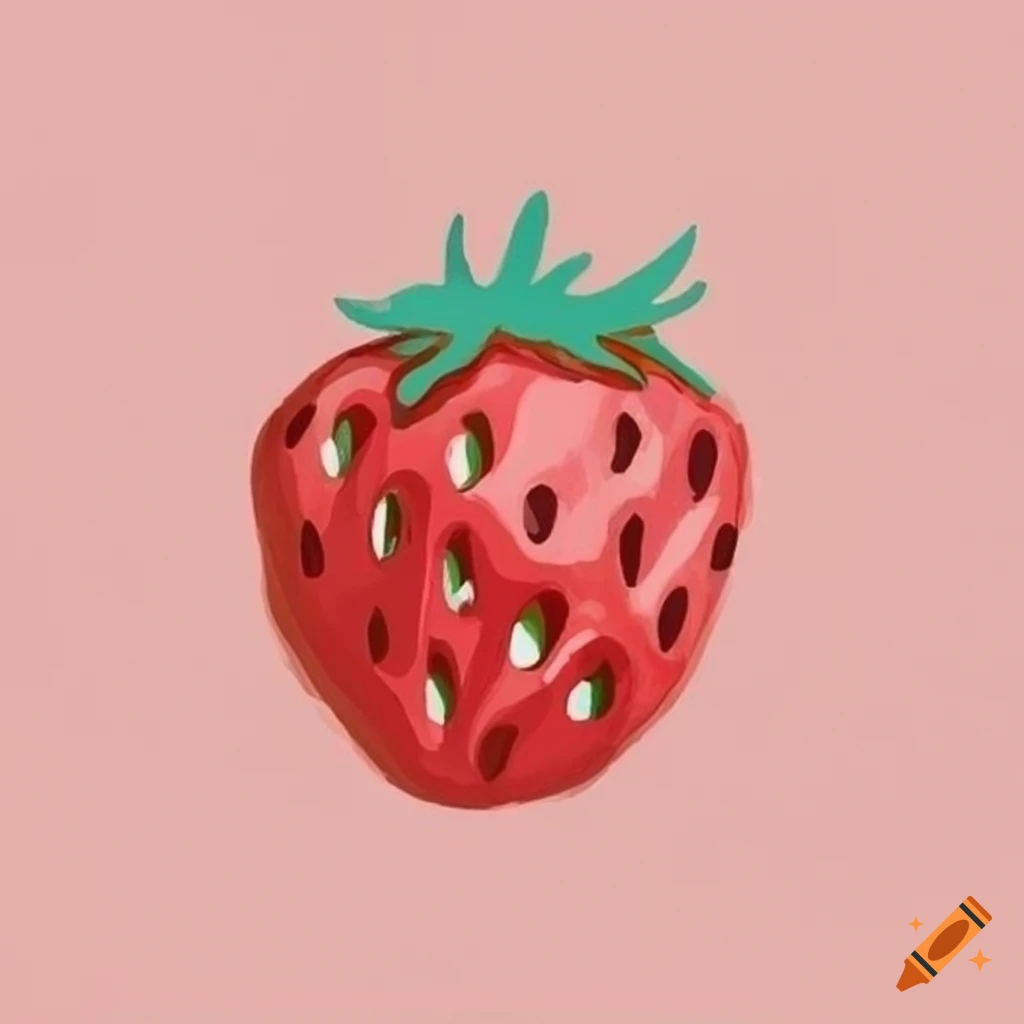 Sketchbook: Kawaii Strawberry Fruit Food Cute Anime 100 Pages of 8.5