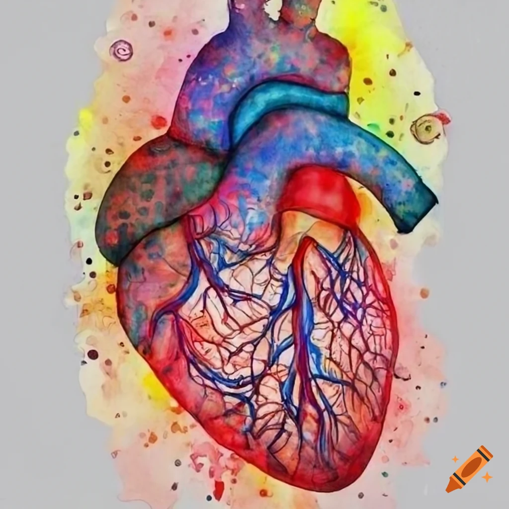 How to Draw Human Heart Diagram Drawing / easy way - Step by step - YouTube