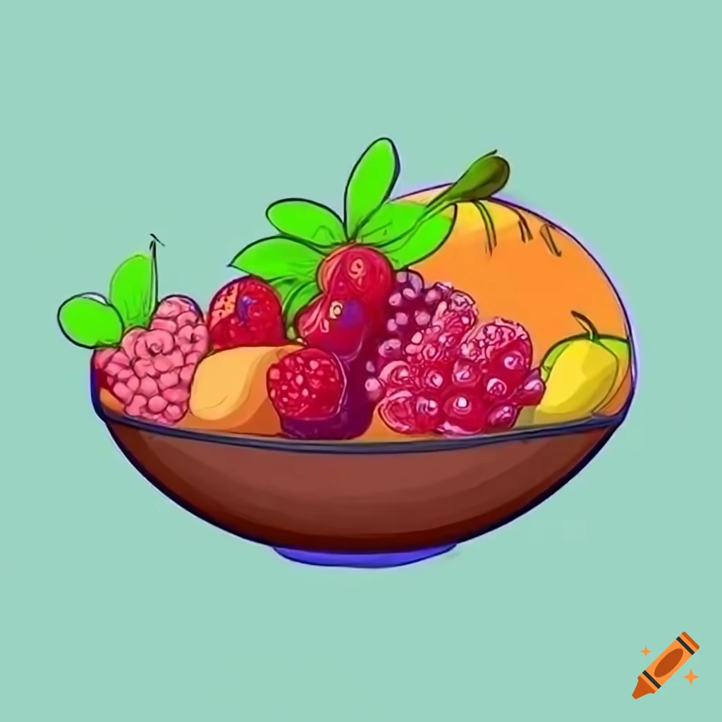 cartoon fruit bowl