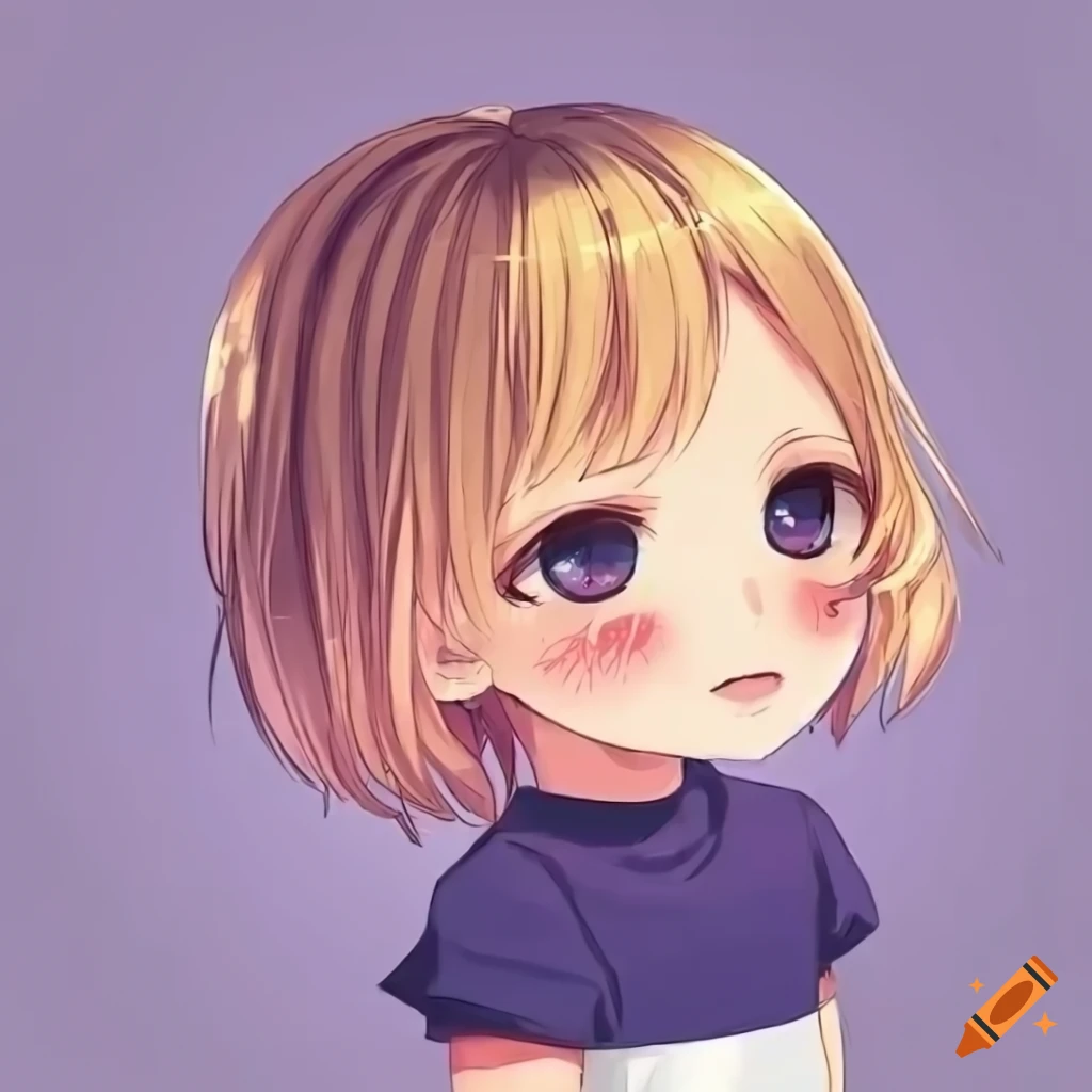 shy little girl animated