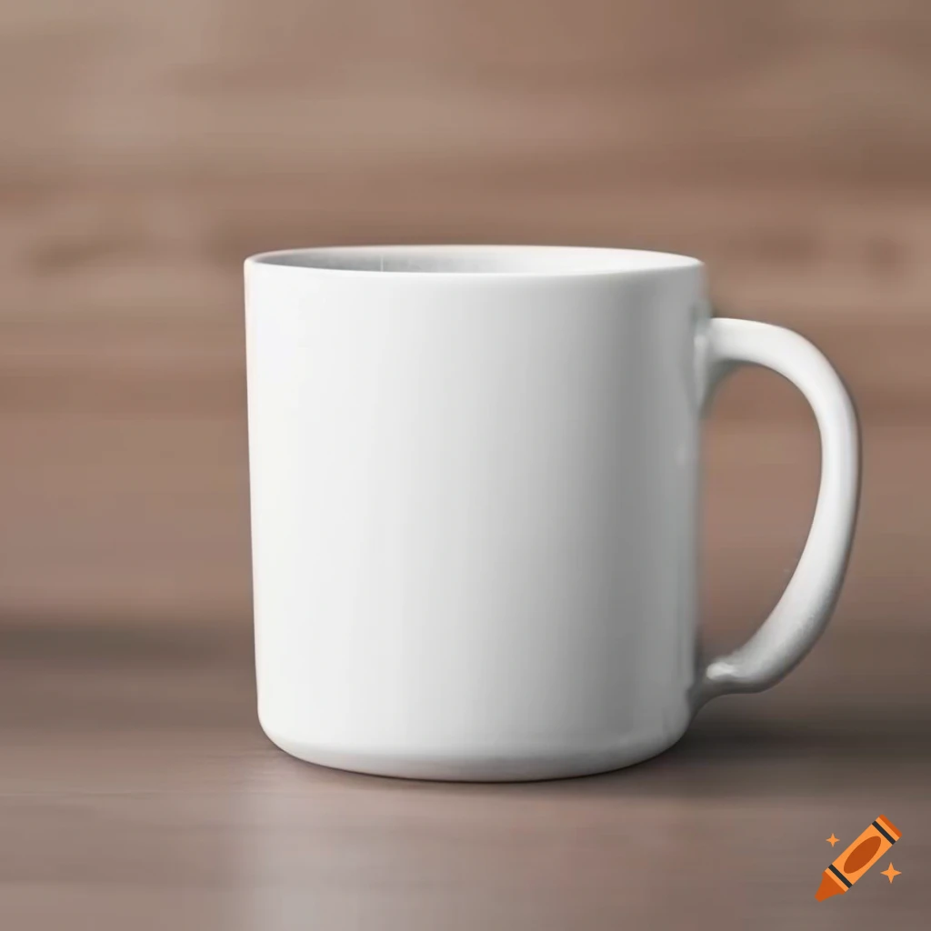 White mug mockup isolated coffee cup blank Vector Image