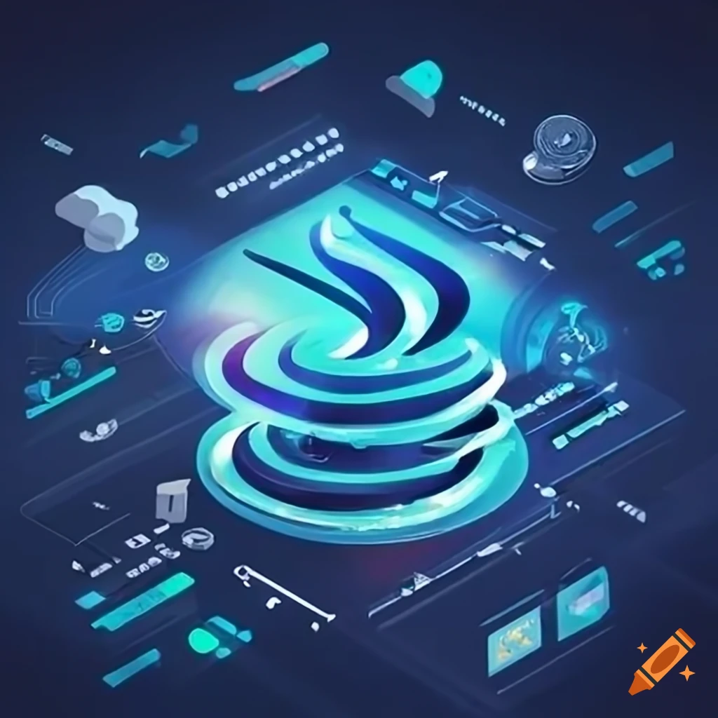 A technology-themed banner with java, microservices, docker, and e-commerce