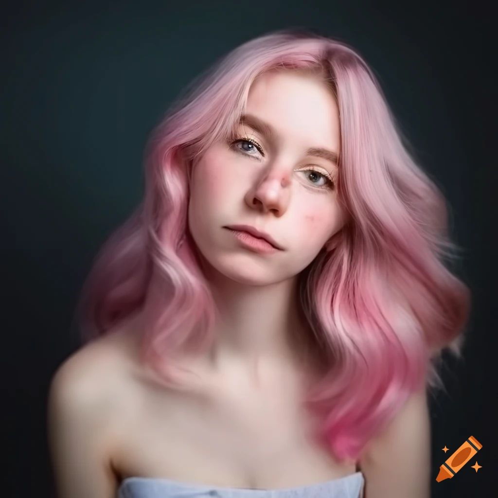light blue and pink hair