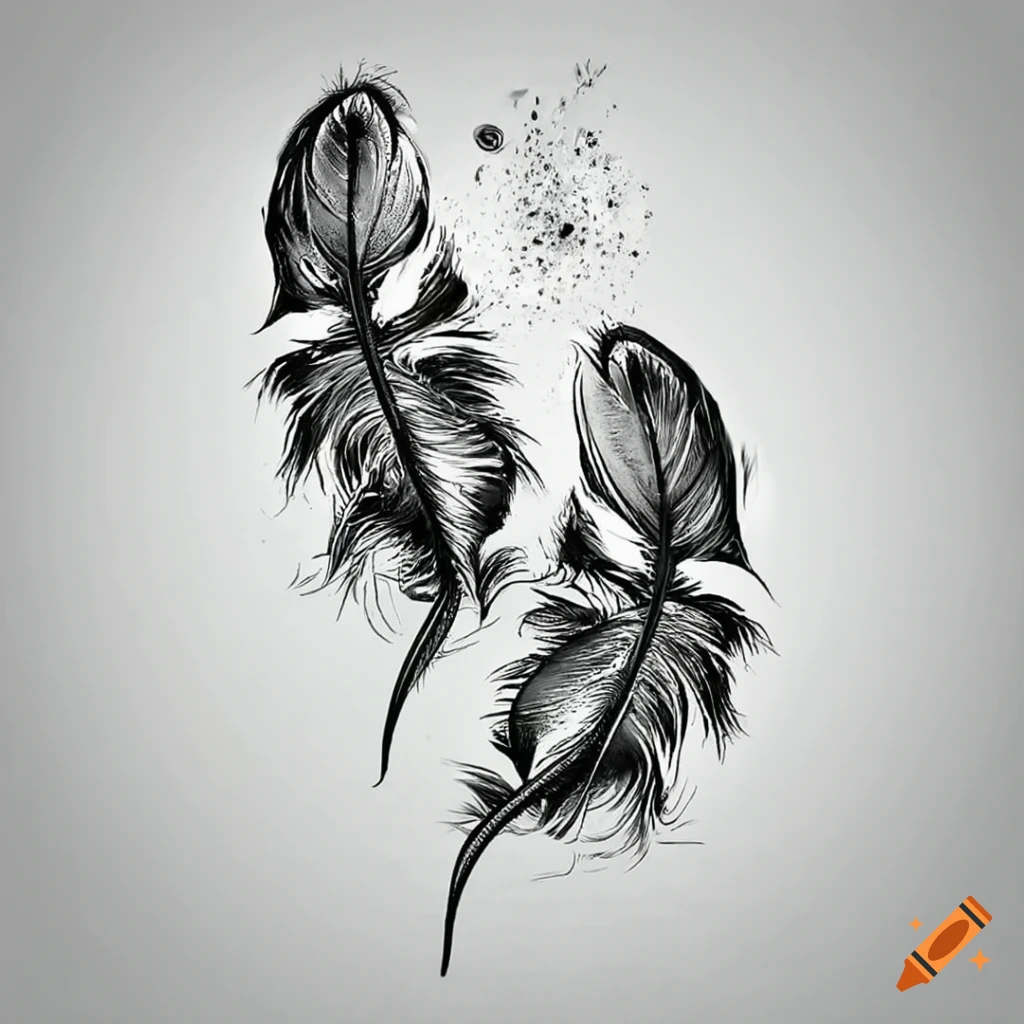 A feather floating in the... - The Artery Original Tattoos | Facebook