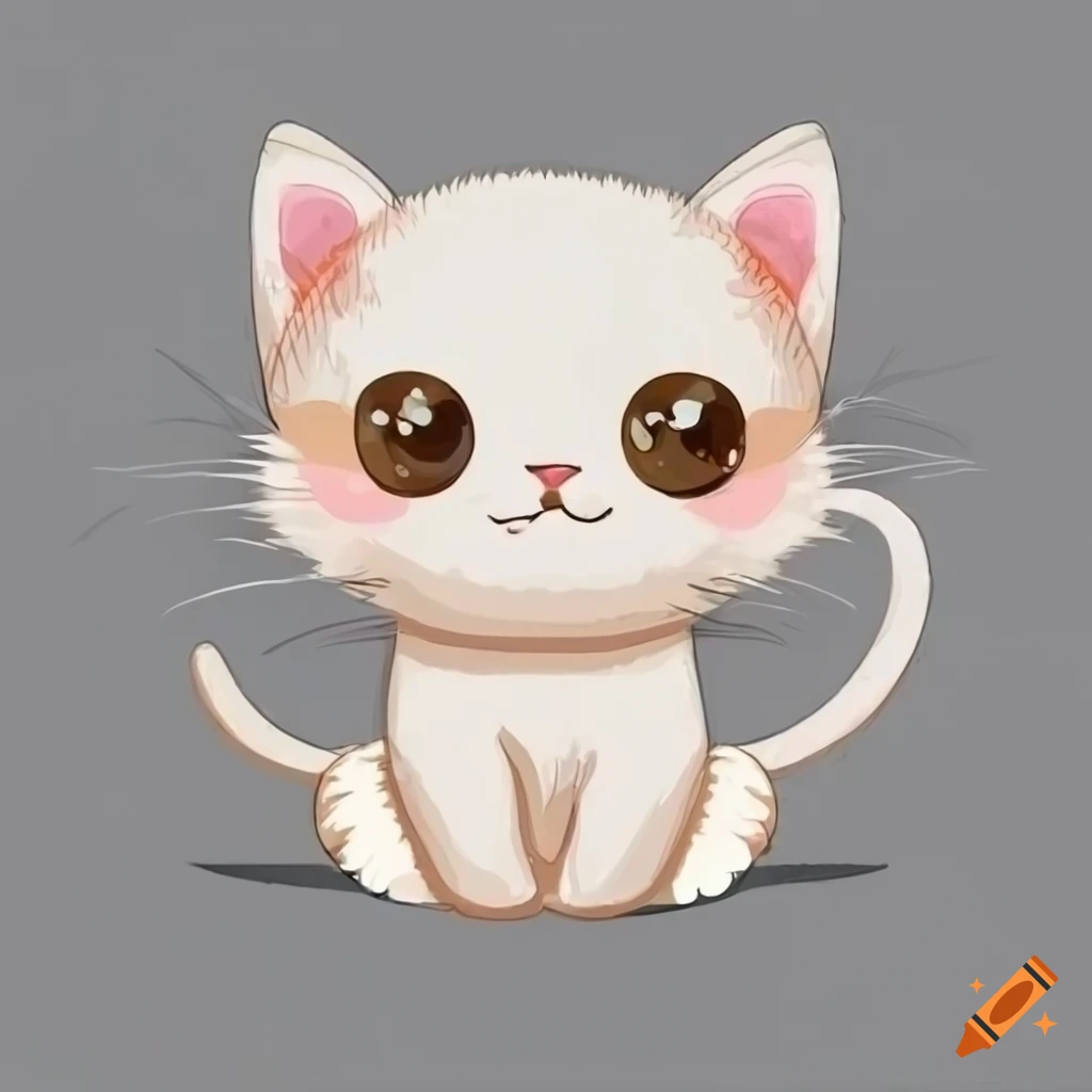 cute cat drawing - Cute Cat Drawing - Posters and Art Prints | TeePublic