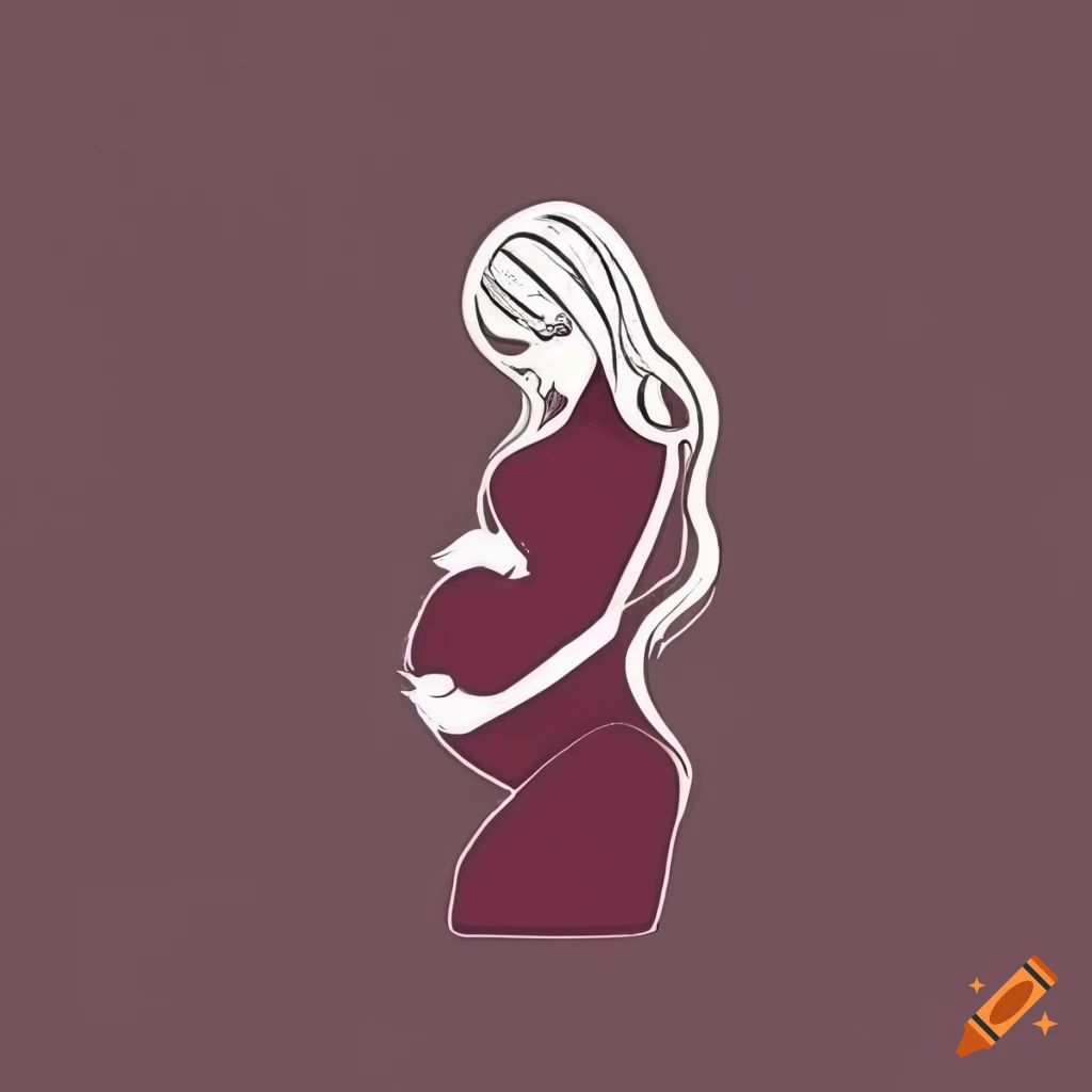 Pregnant Woman Health Logo Vector Template Design V7