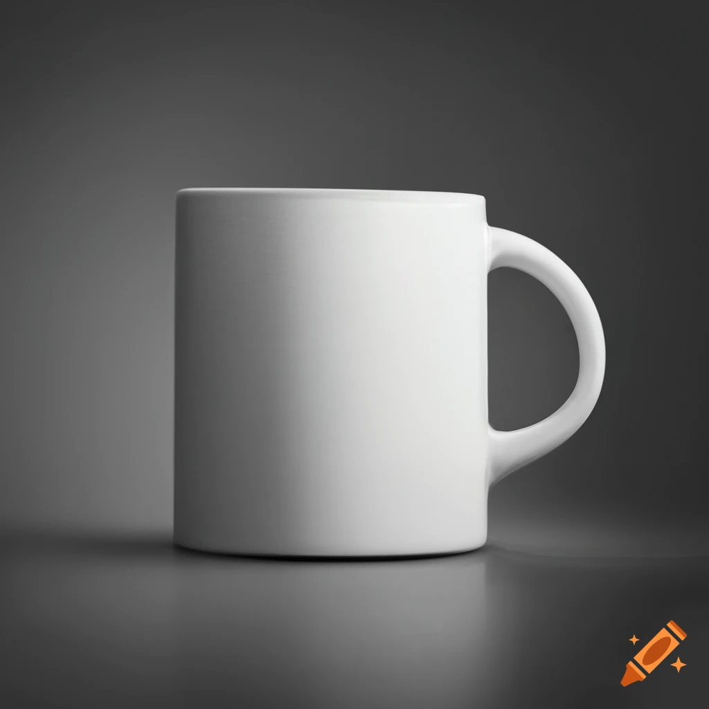 a blank white coffee cup mug mockup