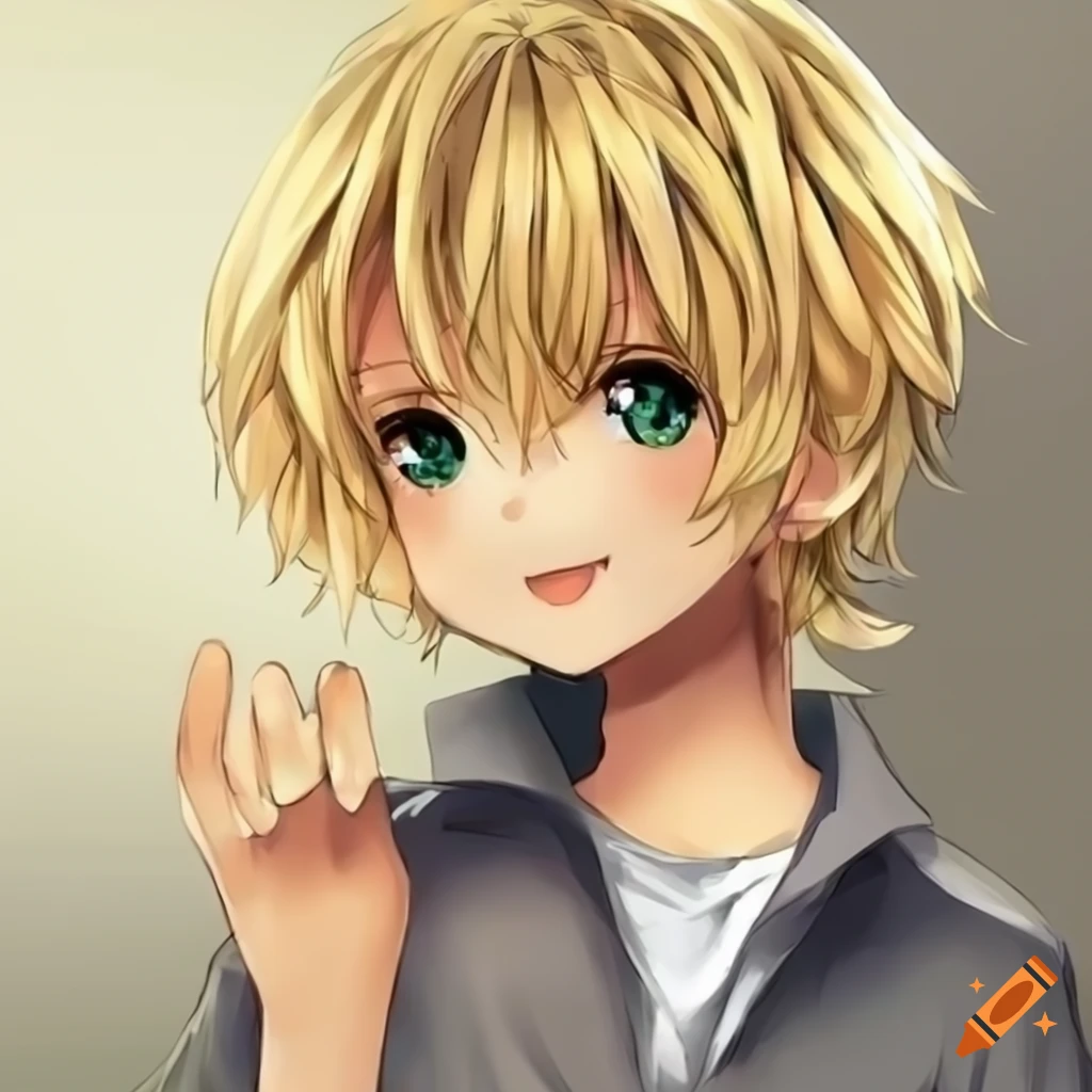 Cute Anime Boy Hair (Blonde)