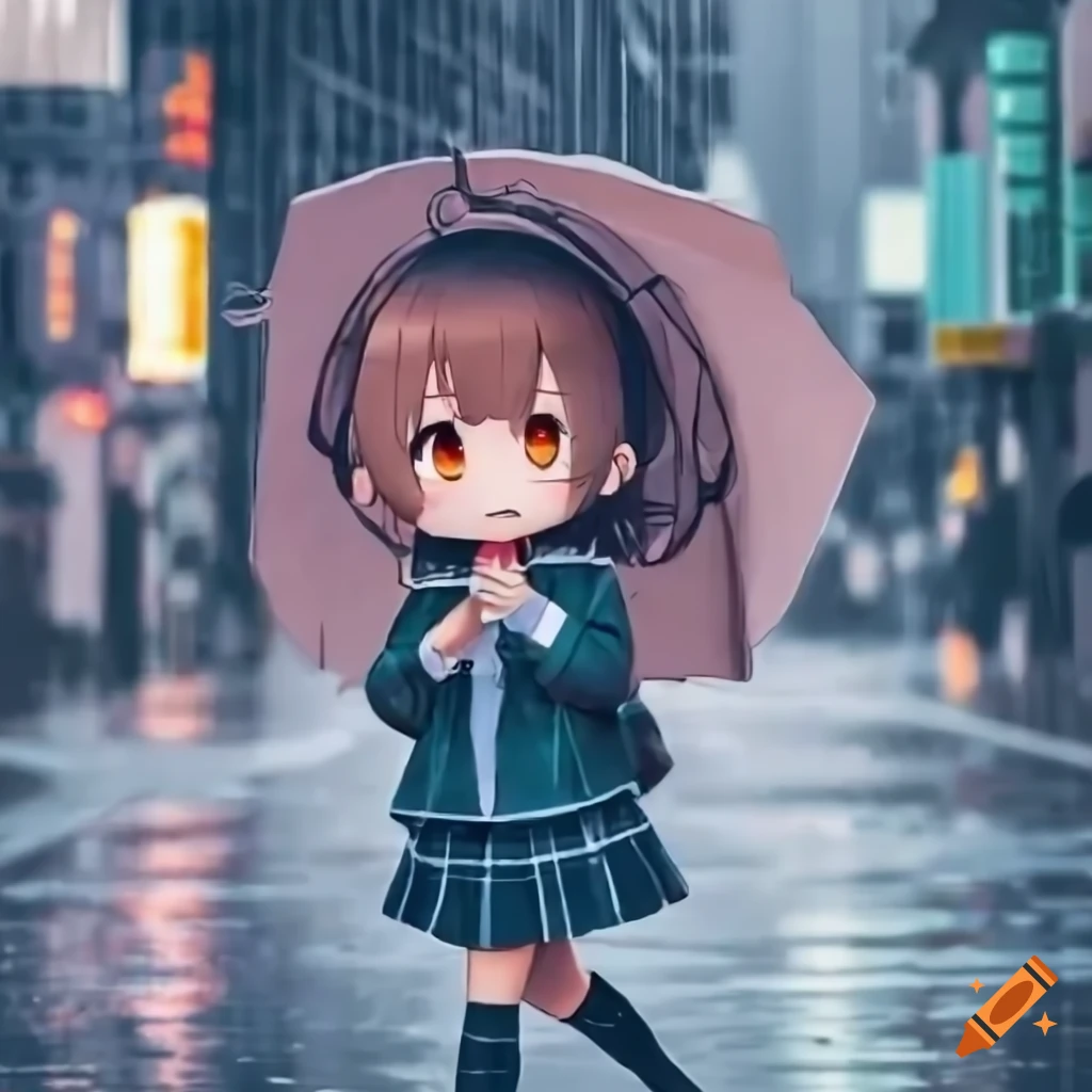 A cartoon girl looking this way,Japanese anime style, anime
