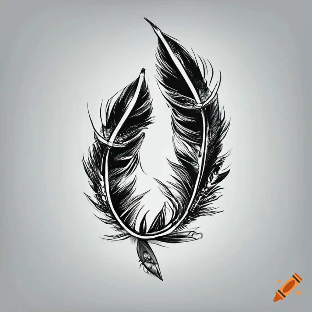 Tattoo feather hi-res stock photography and images - Alamy