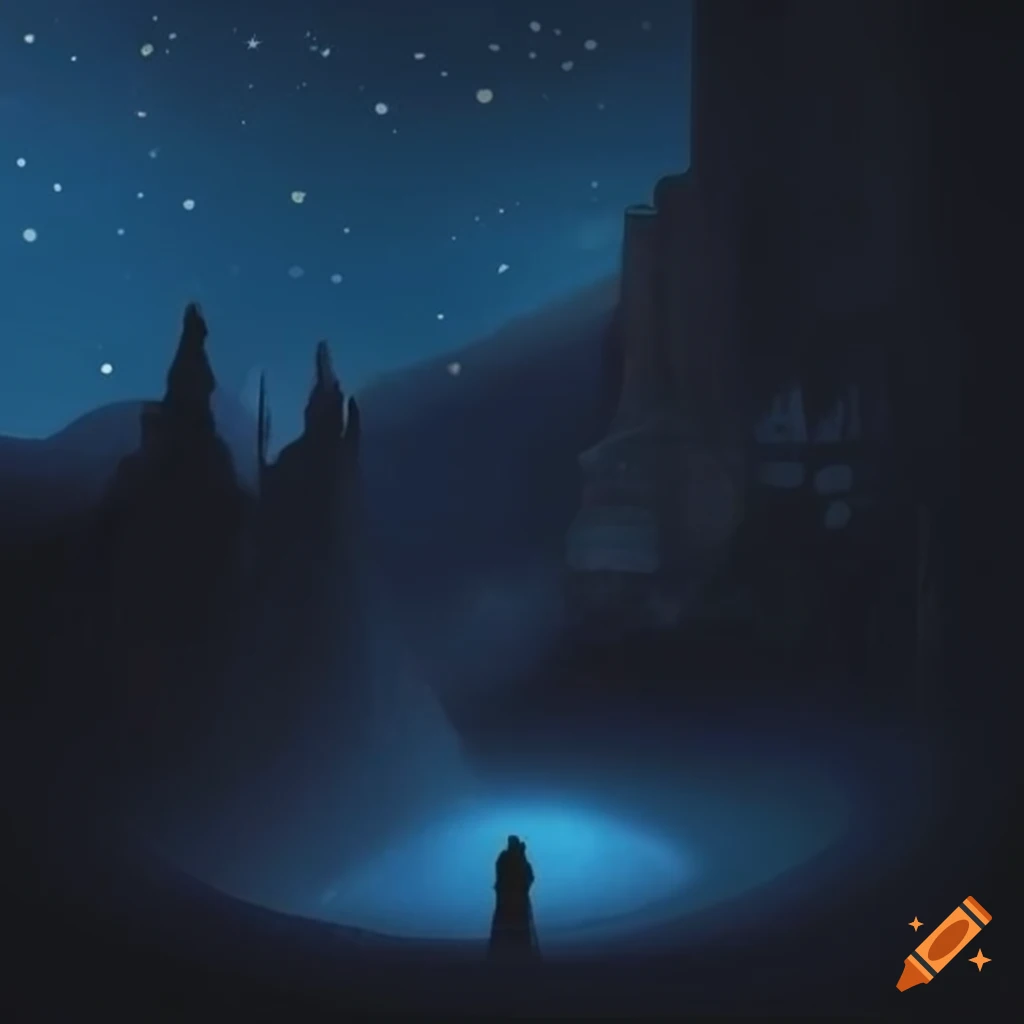 Music album cover in night mood
