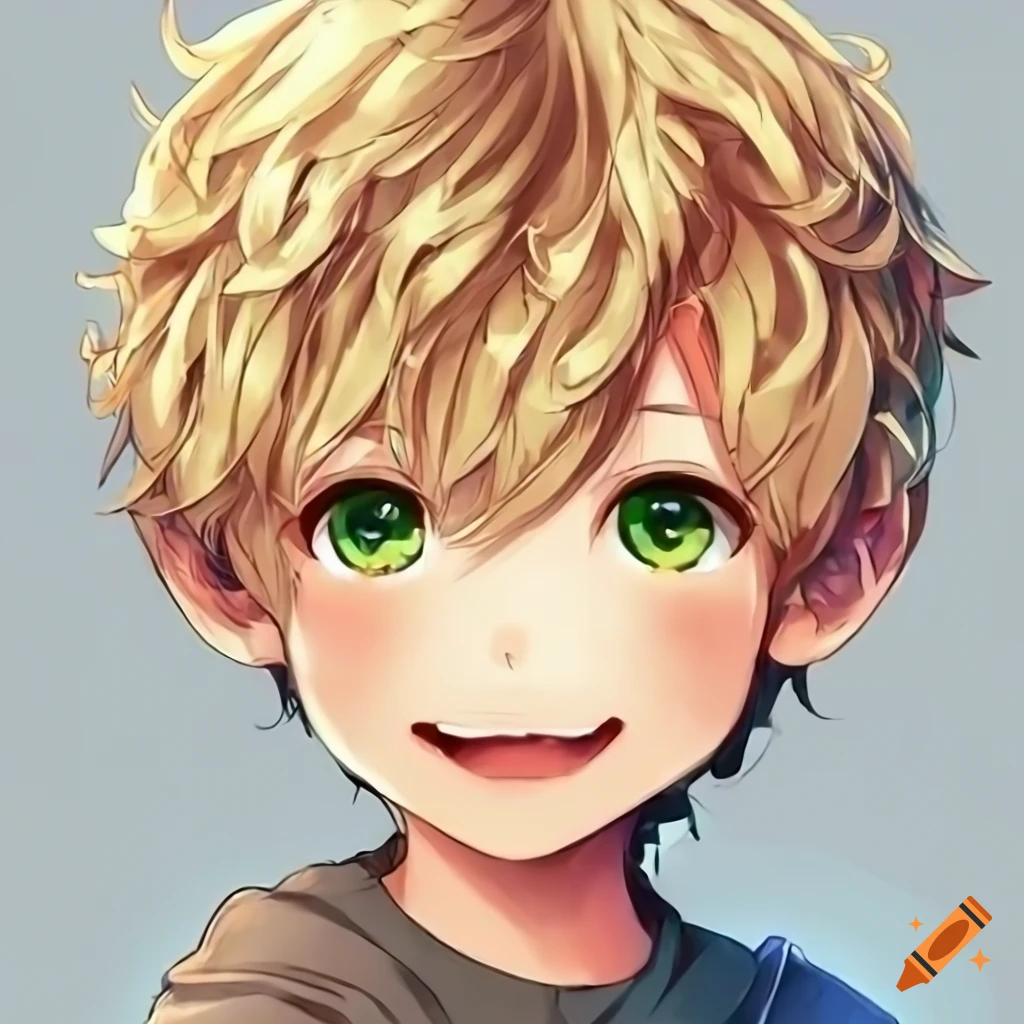 Cute Anime Boy Hair (Blonde)
