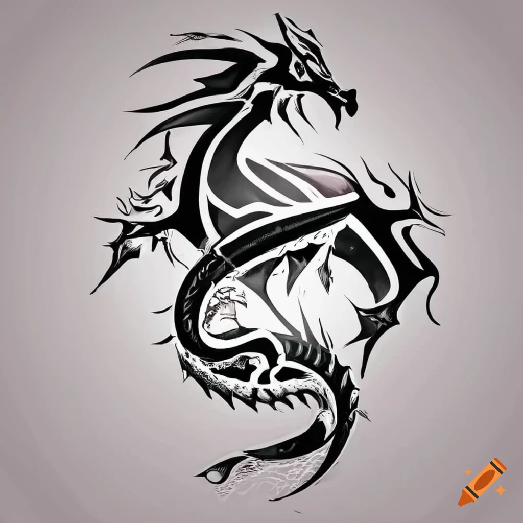 dragon tattoo drawing