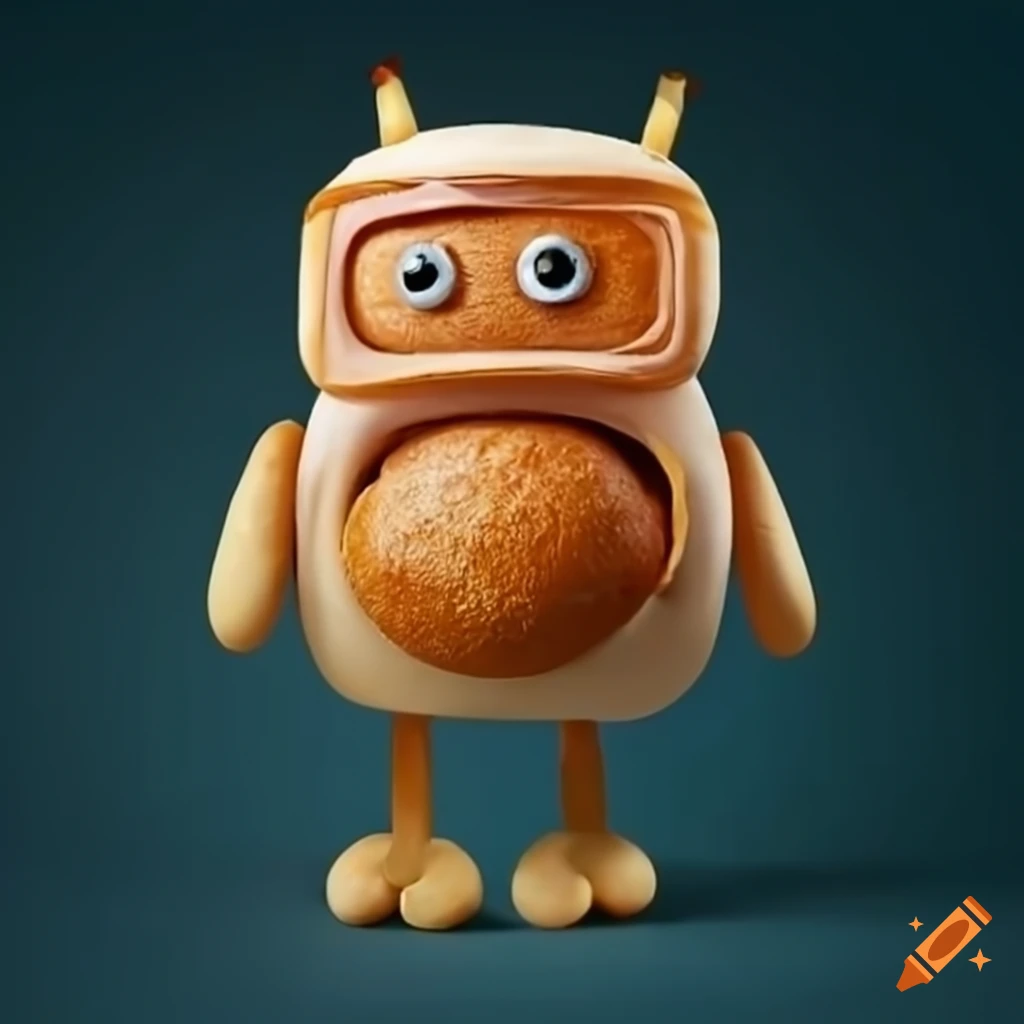 A chatbot made out of bread on Craiyon