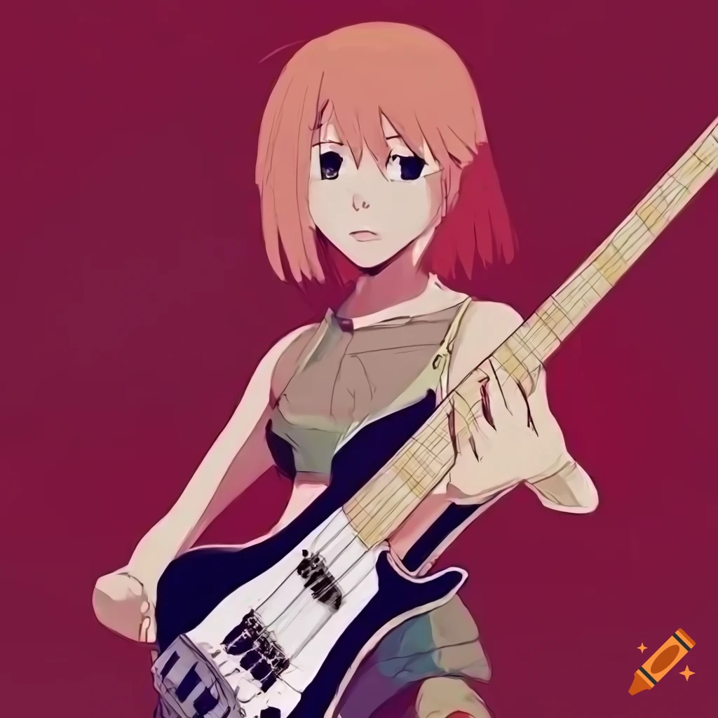 Haruko haruhara from flcl holding a scythe from soul eater anime, by isaac  quek (30%), by studio ghibli (50%), by ilya kuvshinov (20%), masterpiece,  highres, 4k, digital art, anime style