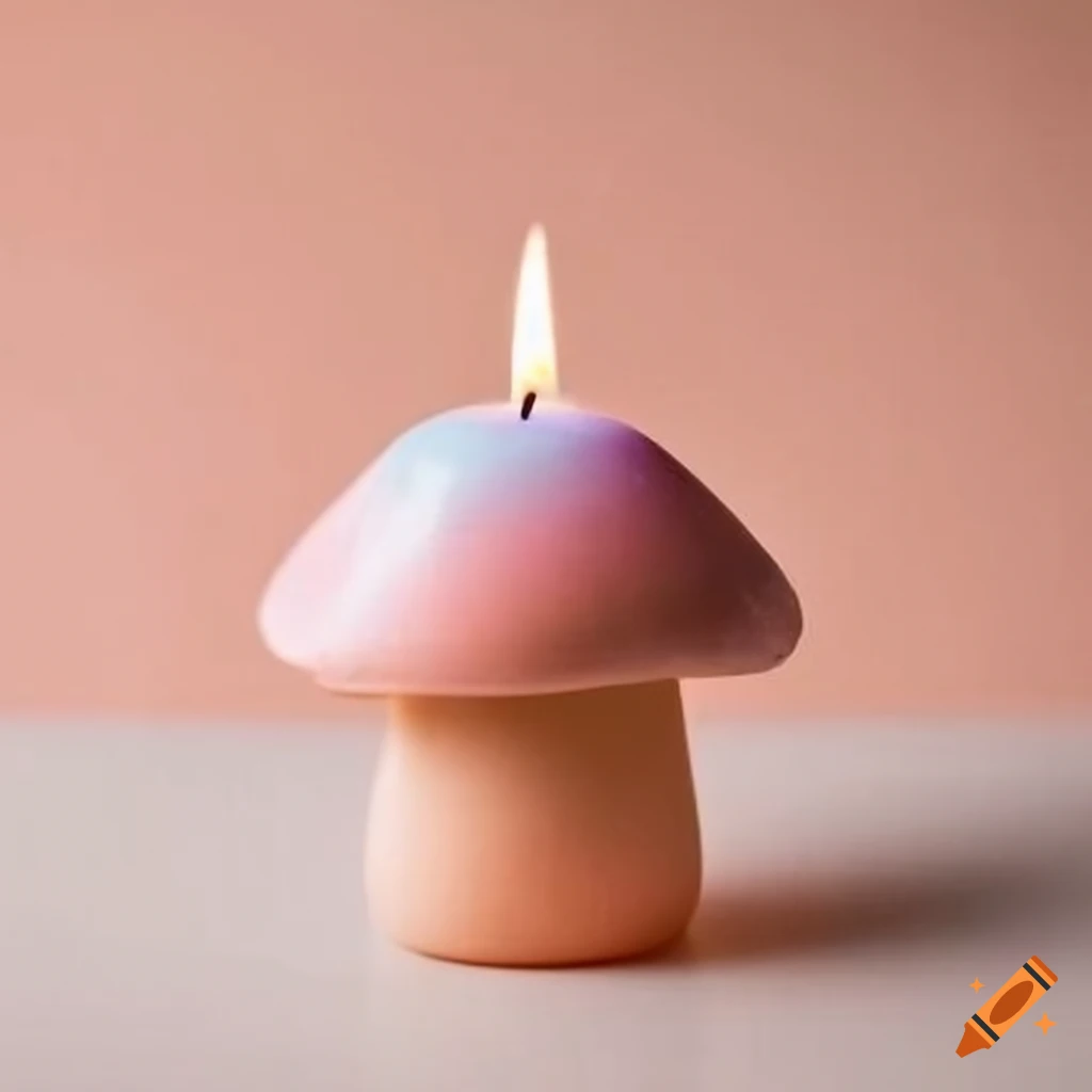Pastel Mushroom Candles - Pink or Purple