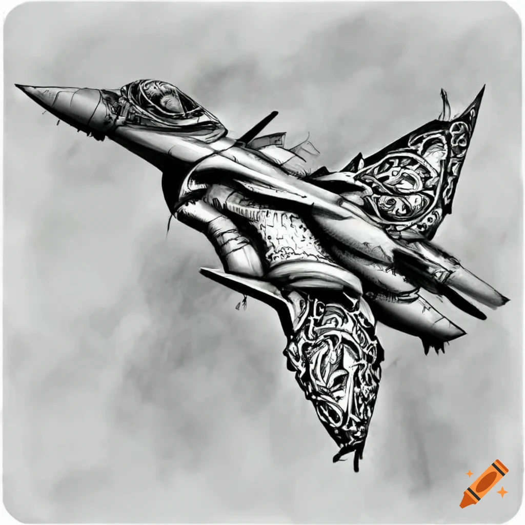 Jet Fighter Outline Temporary Tattoo - Set of 3 – Little Tattoos
