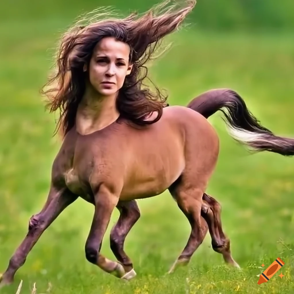 Horses with long hair on Craiyon