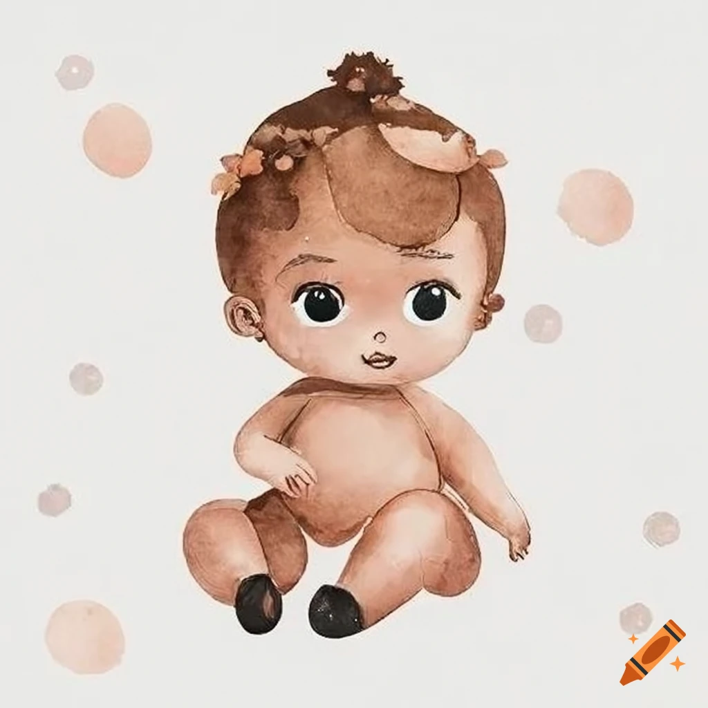 Baby Doll With Short Brown Hair Coloring Pages Outline Sketch Drawing  Vector, Baby Drawing, Wing Drawing, Ring Drawing PNG and Vector with  Transparent Background for Free Download