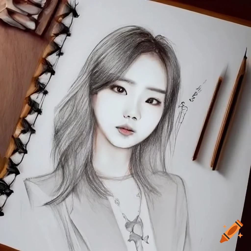 Korean girl Painting by Marina Ogai | Saatchi Art