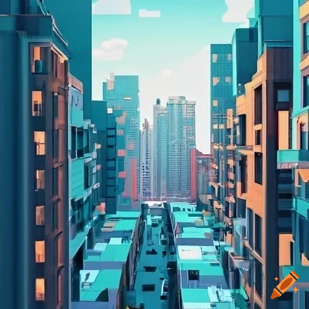 Pixel street view dense apartments