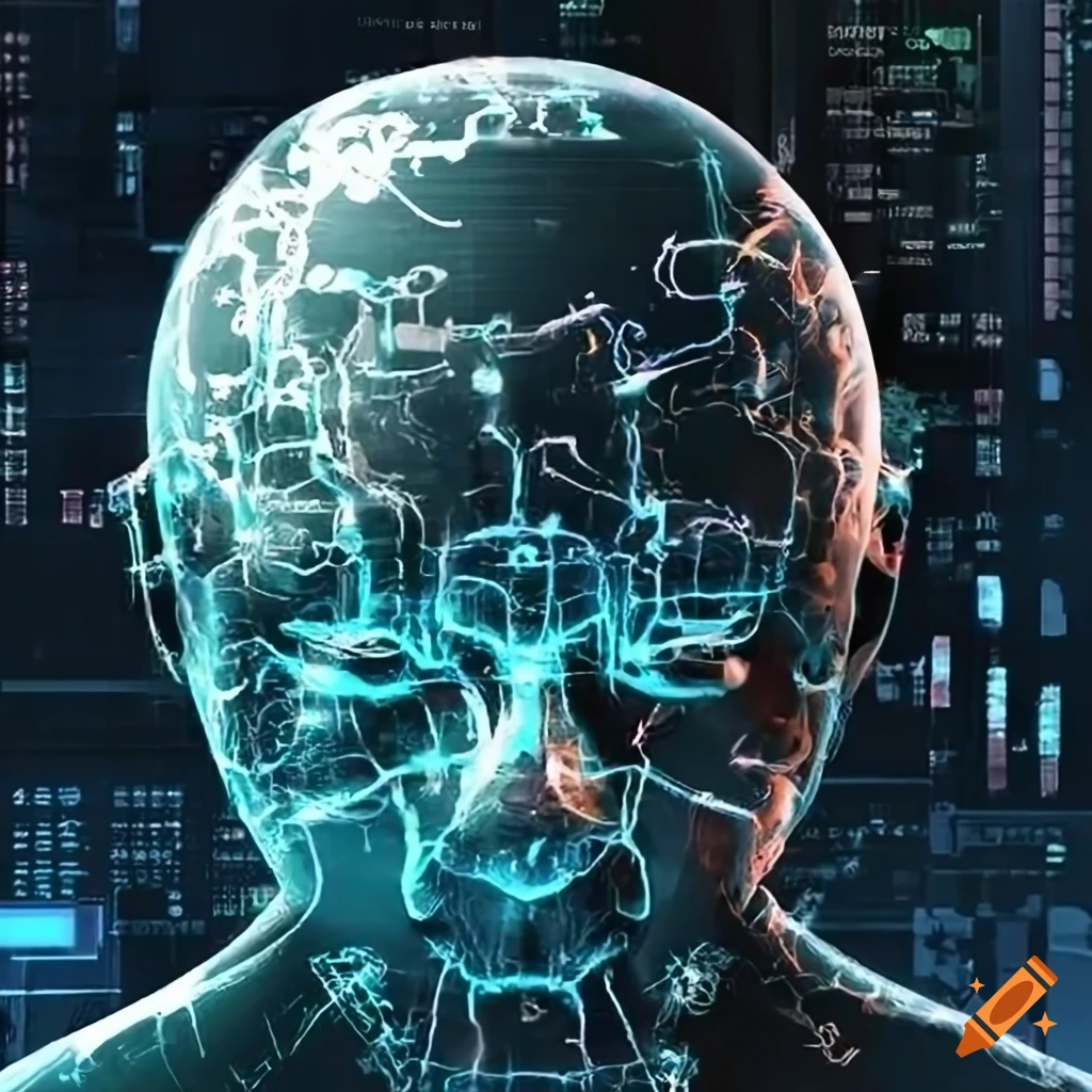 An image to depict human cyber risk on Craiyon