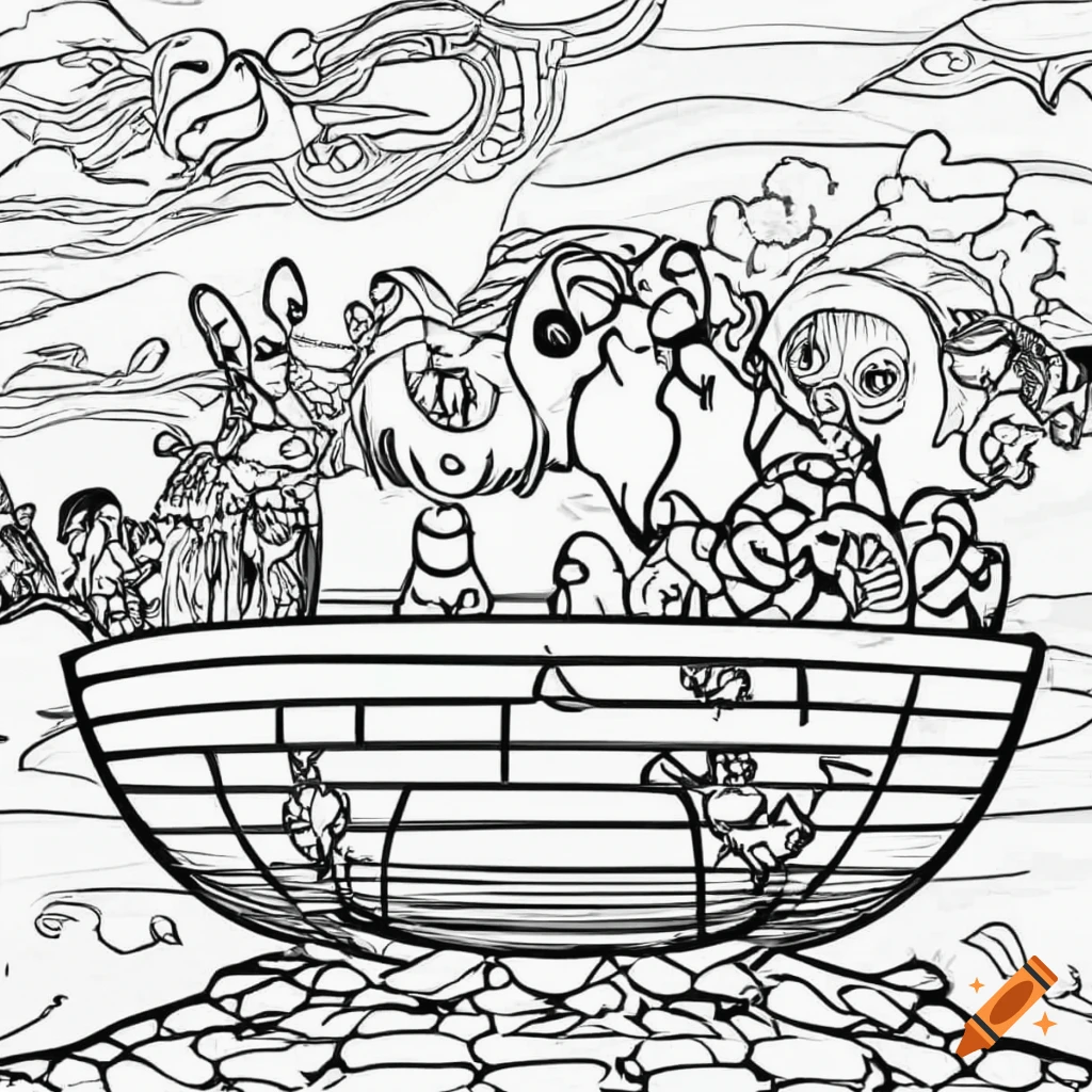 Noah and the Ark Coloring Page