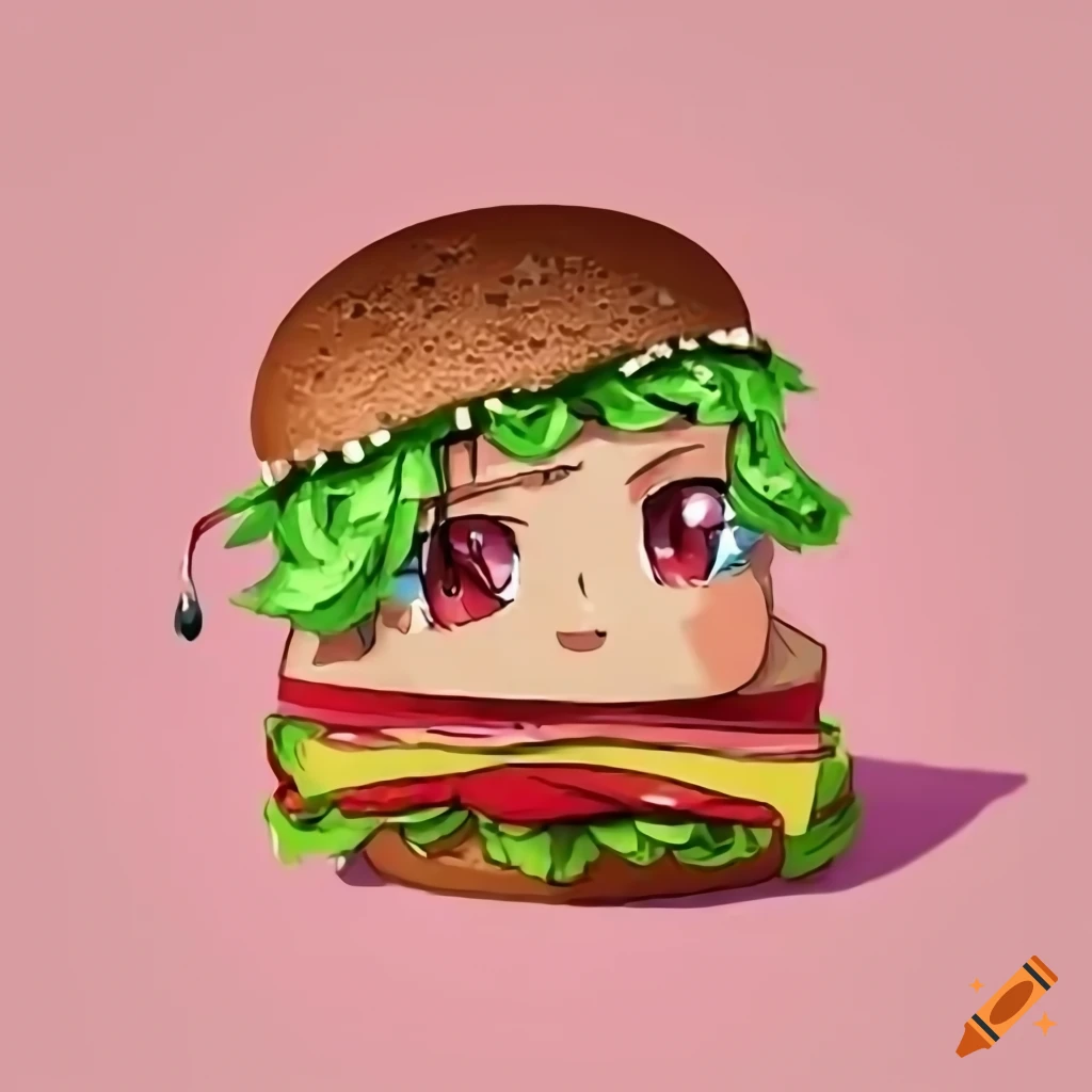 Anime sandwich, cute bear, bread, anime food, Anime, HD wallpaper | Peakpx