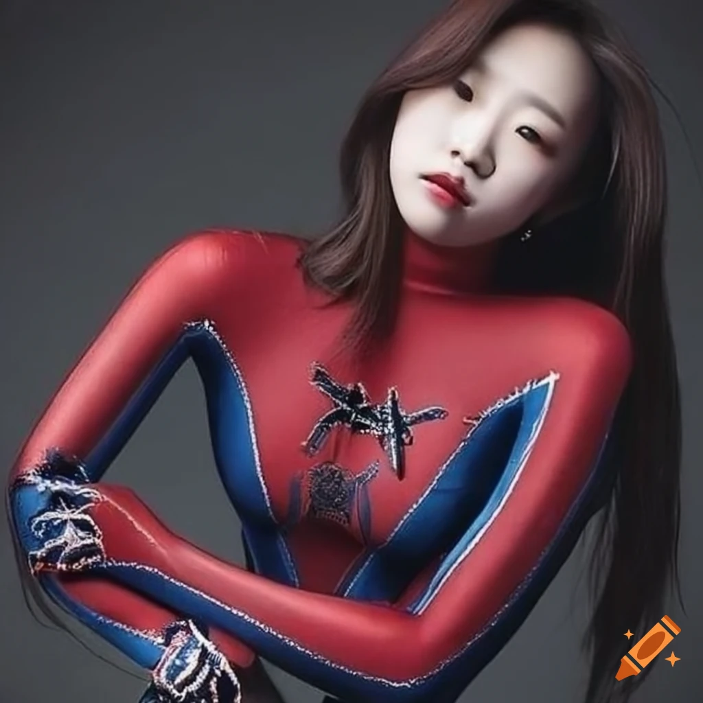 Korean spidergirl on Craiyon