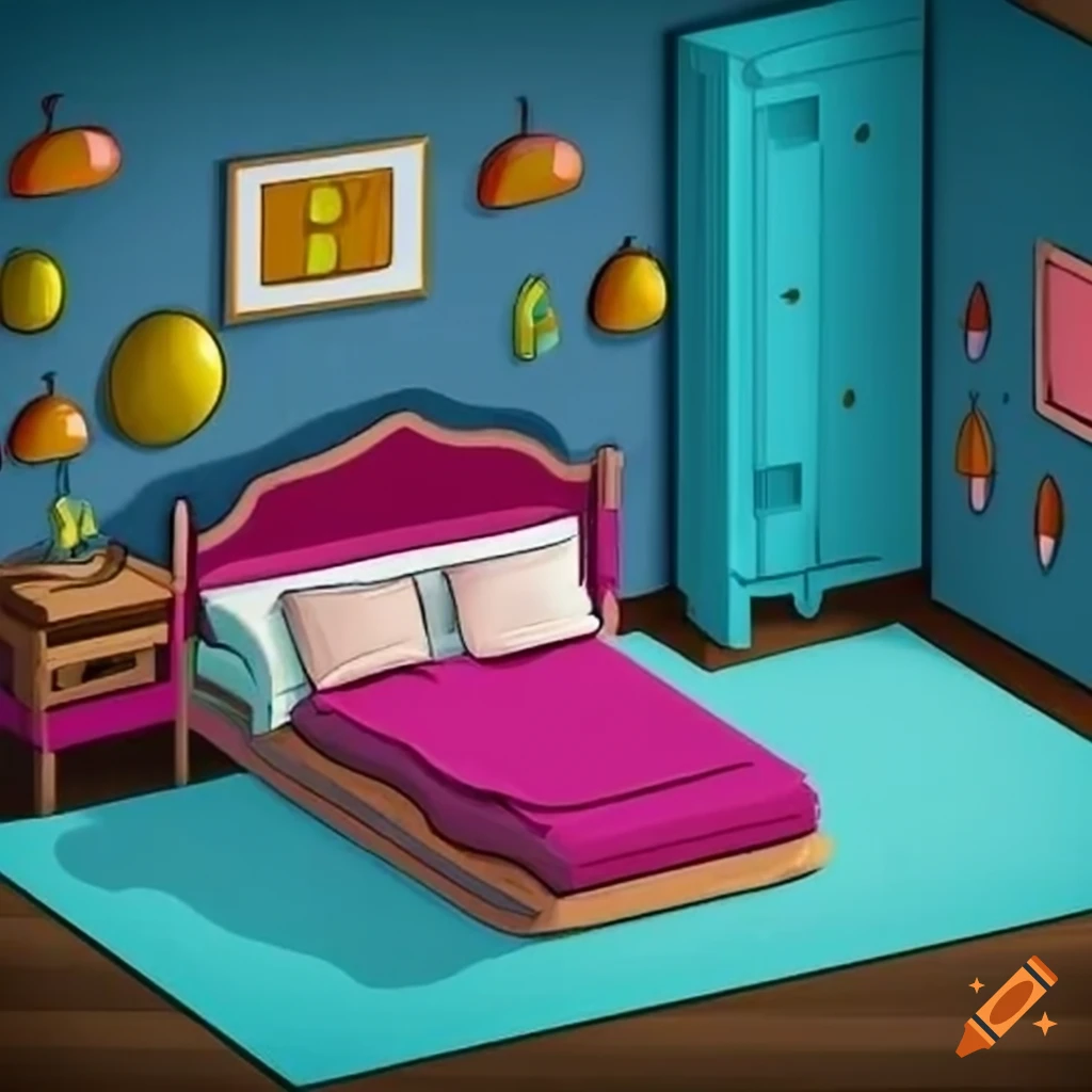 cartoon bed background