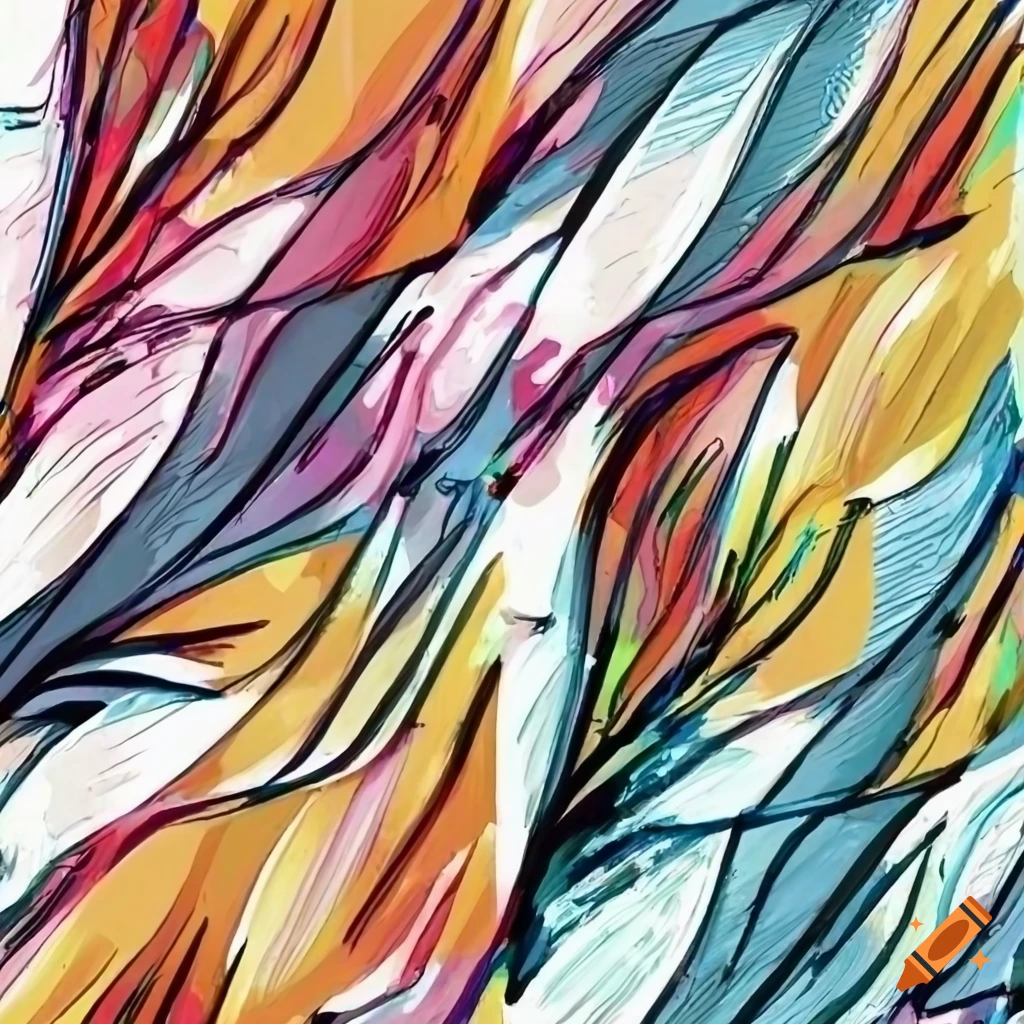 Abstract cubist wild textured enthusiasm on Craiyon