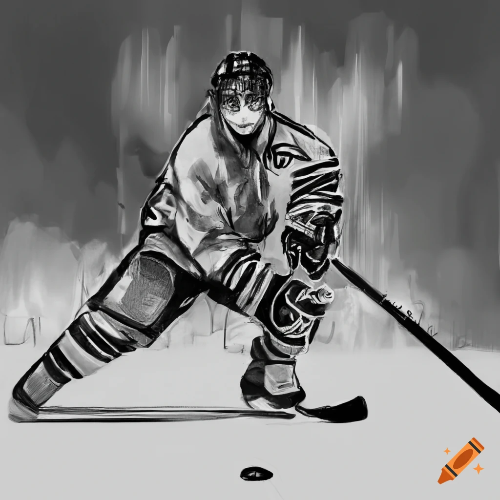 How to Draw a Hockey Player - YouTube