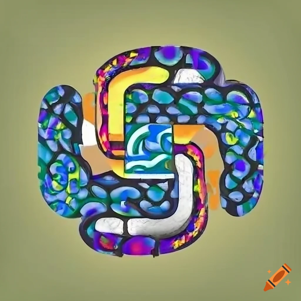 Description: generate a python logo with vibrant colors, prominently ...
