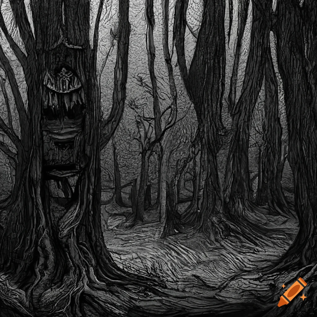 A eerie forest