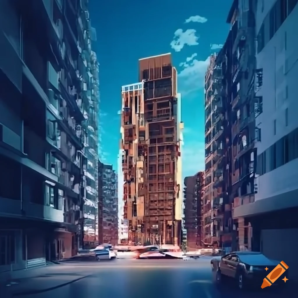 Pixel street view tall apartments