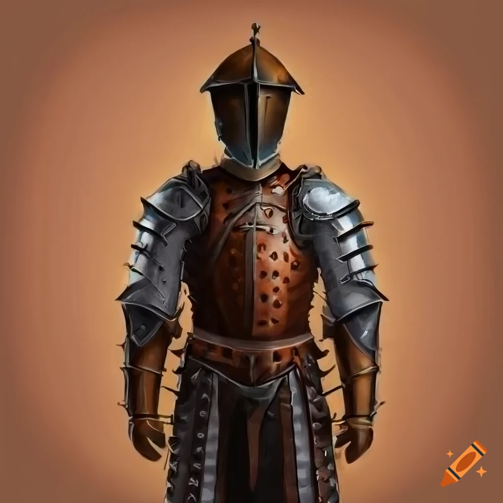 Studded leather armour on Craiyon
