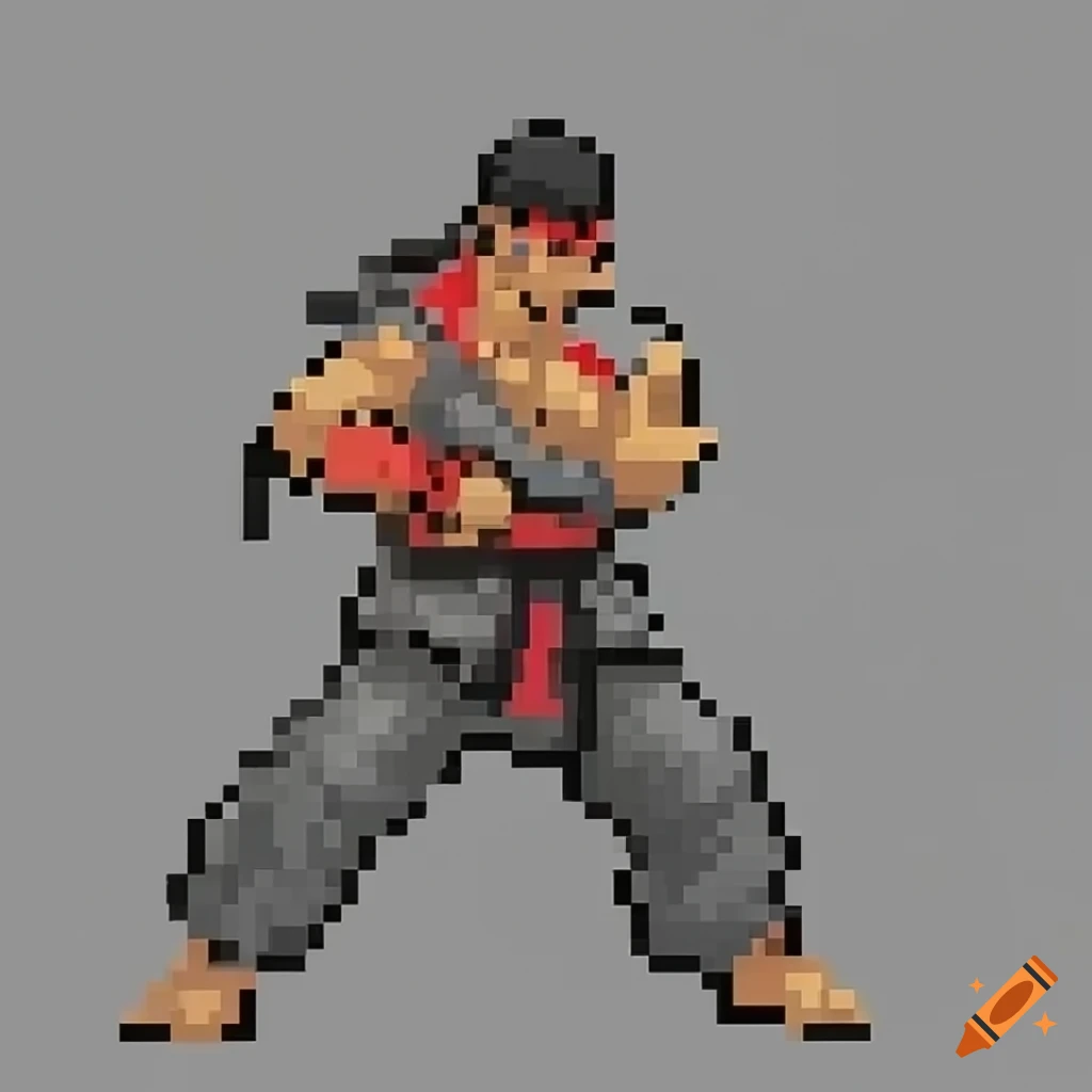 Ryu Street Fighter III Videogames Neo-Geo Pixel Art Sticker by  Mr-Retropixel