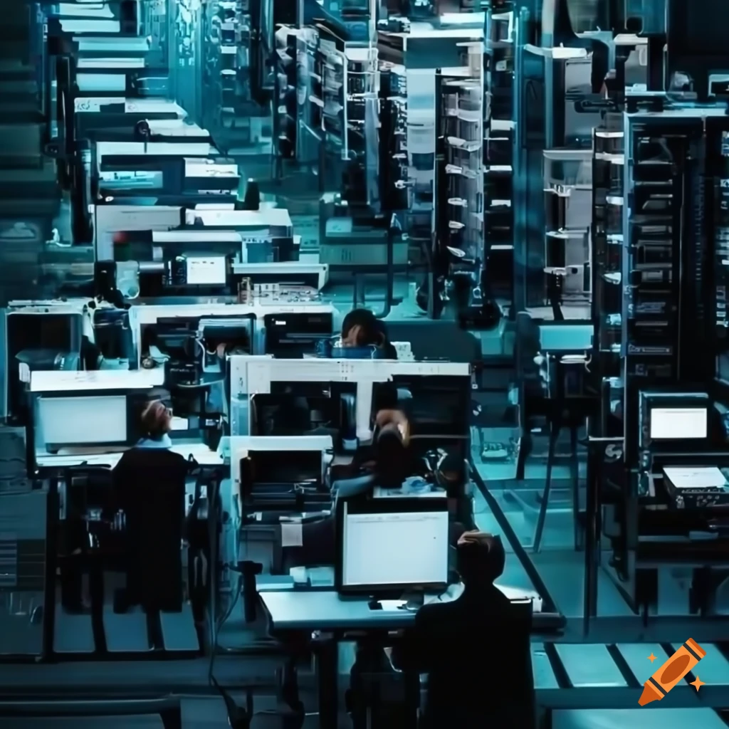 Organized computer workstation organized inside a modern mid tech