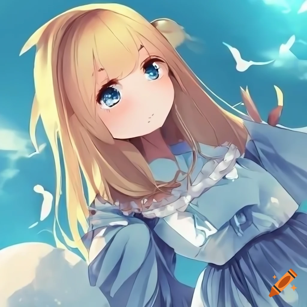 Anime girl, loli, closed eyes, wind, long hair, school uniform, ribbon,  Anime, HD wallpaper | Peakpx