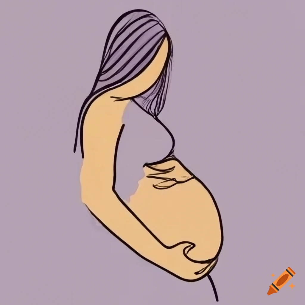 Beautiful pregnant woman watercolor illustration Stock Illustration | Adobe  Stock