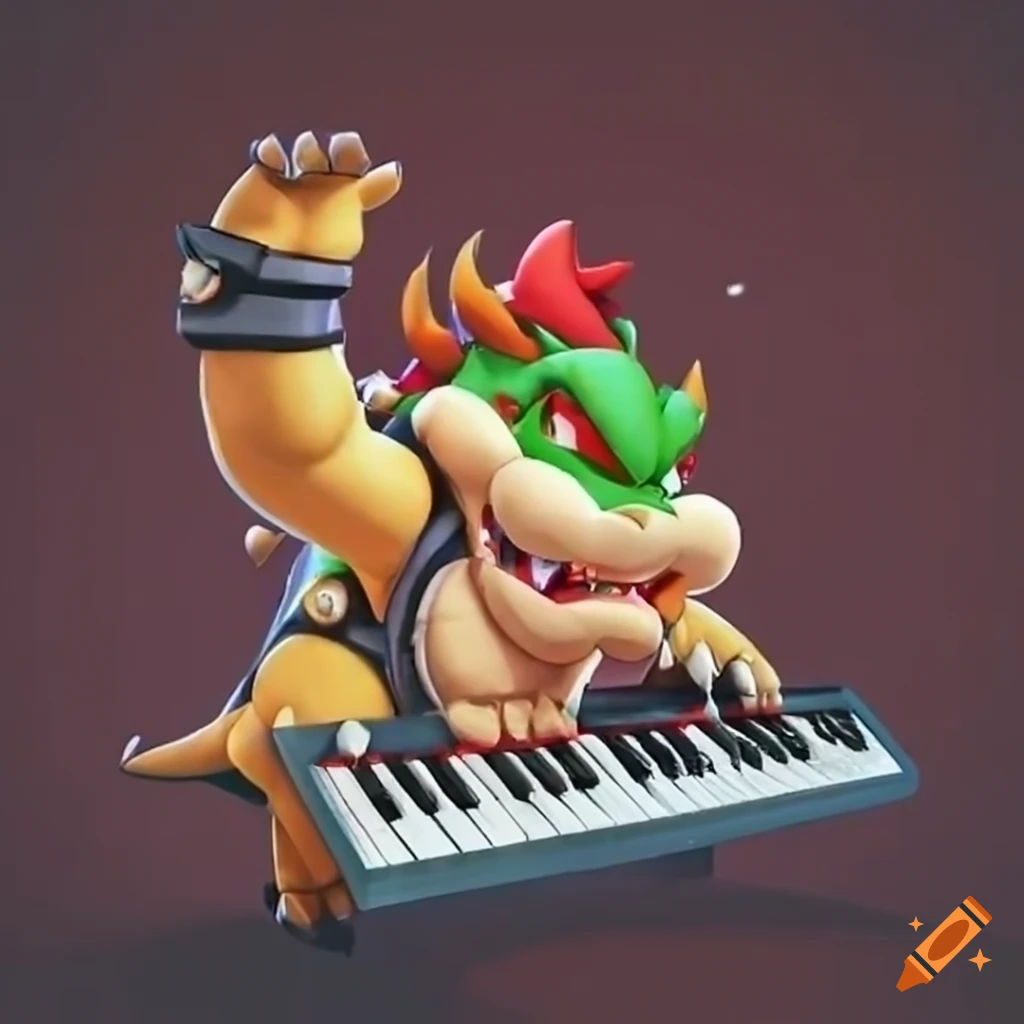 bowser playing piano