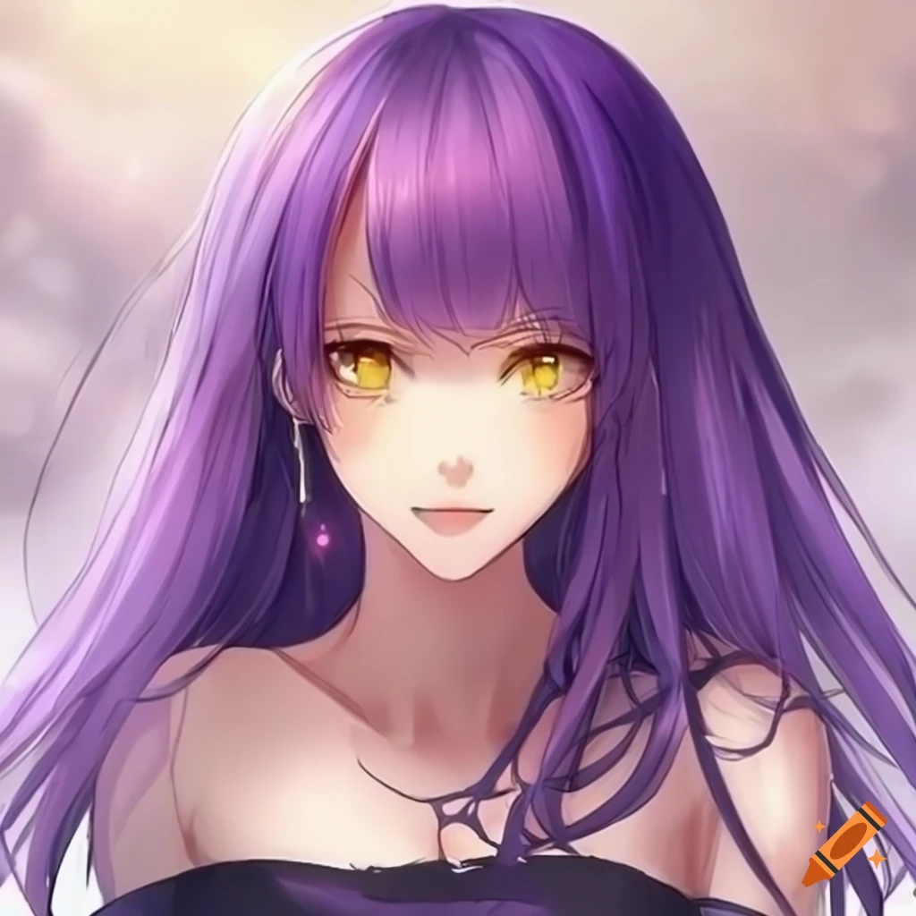 Charming face 💖 Anime girl violet purple eyes's Code & Price - RblxTrade