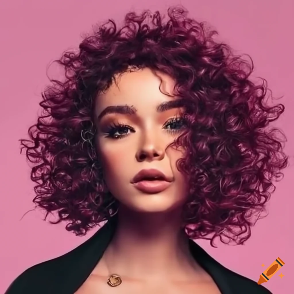 Cabello Rizado Rosa Y Negro Pelo Humano Profundo Rizado Negro Teje