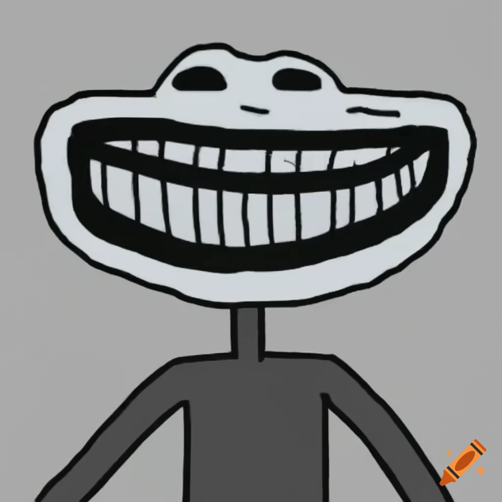 Troll Face Stickman GIF