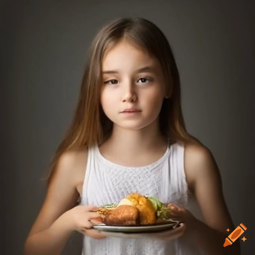 Girl age 16 with food on Craiyon