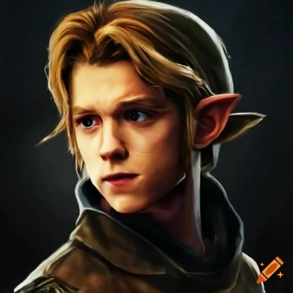 Tom holland as link from the legend of zelda breath of the wild