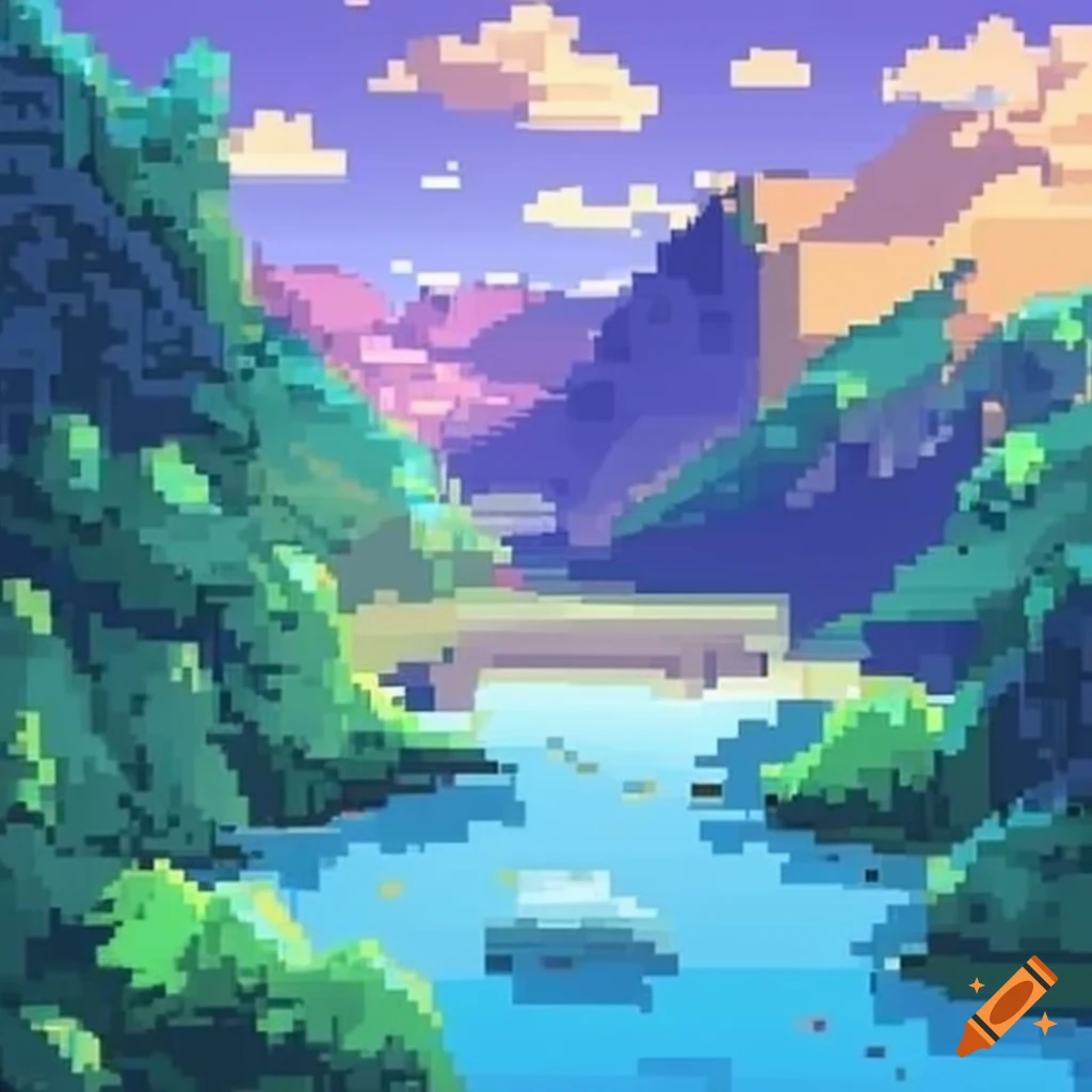 Pixel art scenery