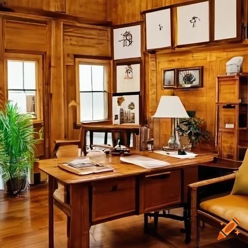 Vintage Lodge Decor Home Office